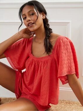 Anthropologie NWT Eyelet Top